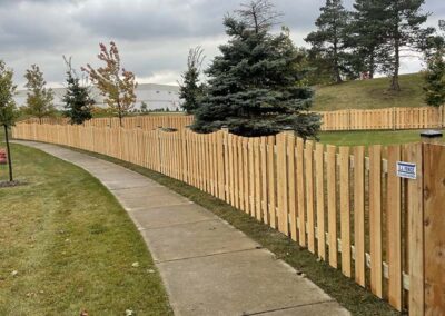 a cedar wood fence