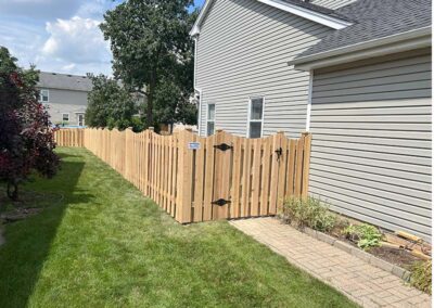 a wood fence